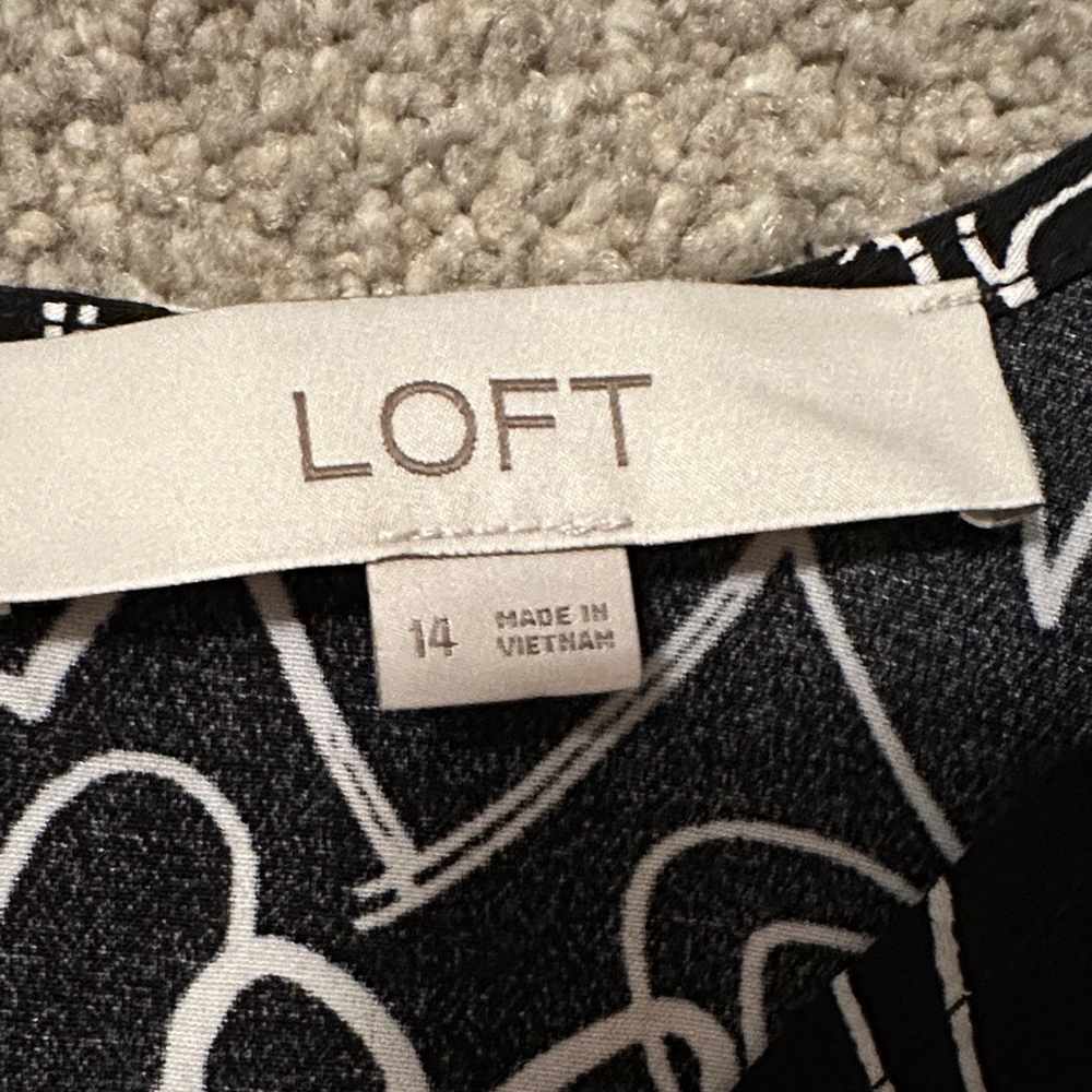 LOFT Black and White hearts Dress - Picture 2 of 7